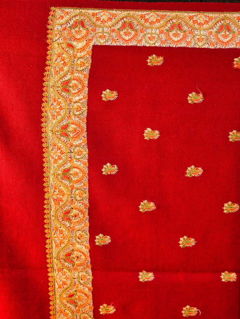 Women's Pure Wool Faux Pashmina Hand Embroidery Shawl